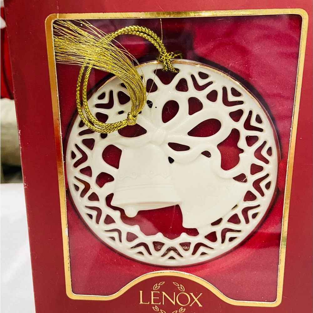Lenox Annual Christmas Bell Hanging Ornament Holiday New In Box